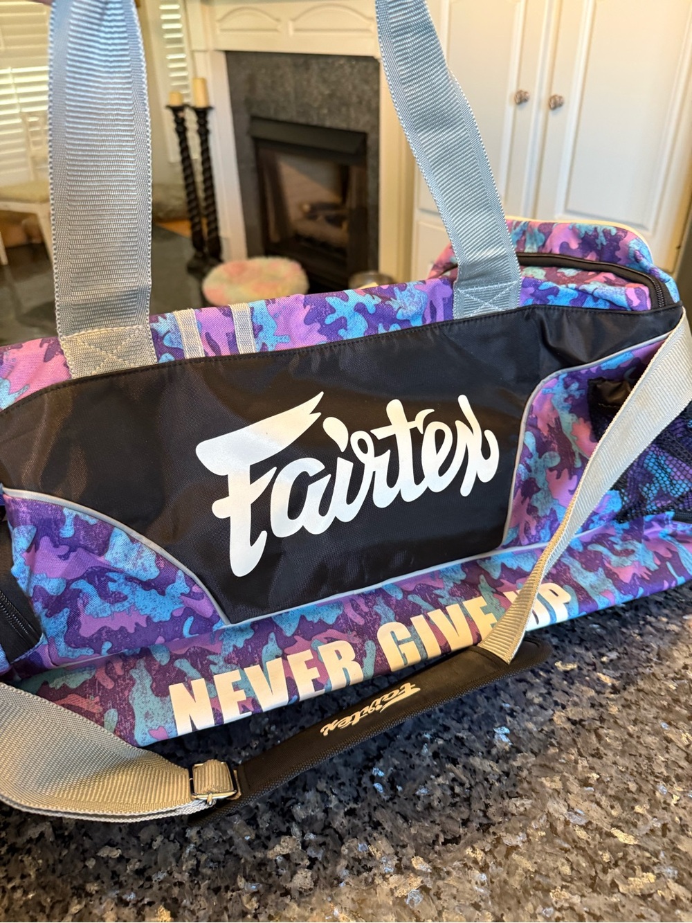FAIRTEX GYM BAG Purple Camo Combat Sports Unisex Sporty Sports NWOT RARE!!